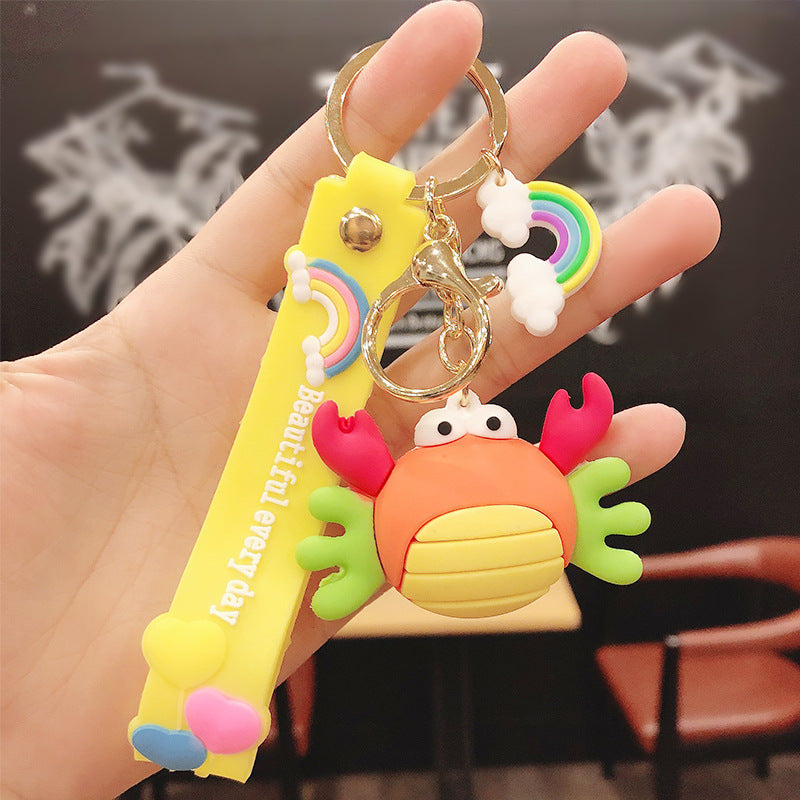 Llavero De Vida Marina De Dibujos Animados De Silicona al por mayor